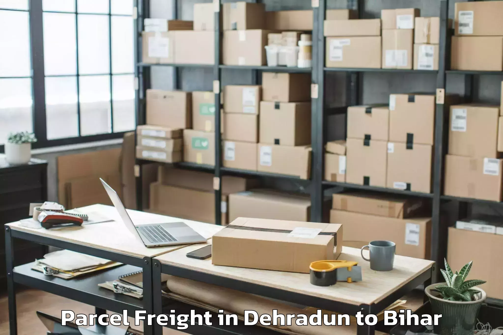 Professional Dehradun to Lauria Nandangarh Parcel Freight